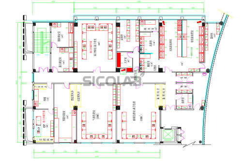 SICOLAB疾控中心实验室设计平面图（五层）
